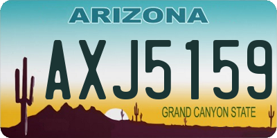 AZ license plate AXJ5159