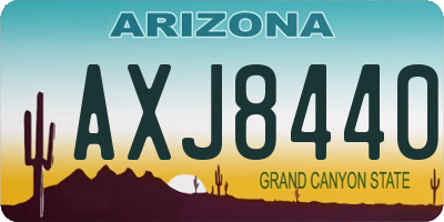 AZ license plate AXJ8440