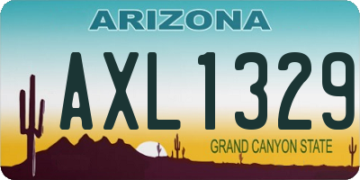 AZ license plate AXL1329