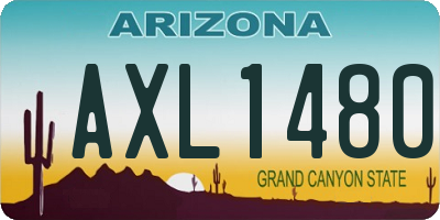 AZ license plate AXL1480
