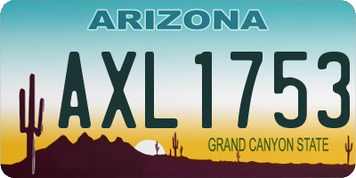 AZ license plate AXL1753