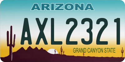 AZ license plate AXL2321