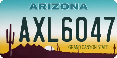 AZ license plate AXL6047
