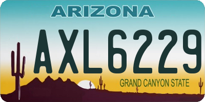 AZ license plate AXL6229
