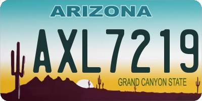 AZ license plate AXL7219