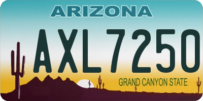 AZ license plate AXL7250