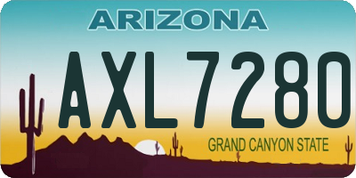 AZ license plate AXL7280