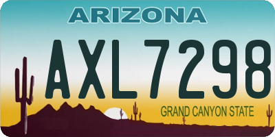 AZ license plate AXL7298