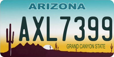 AZ license plate AXL7399