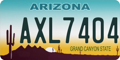 AZ license plate AXL7404
