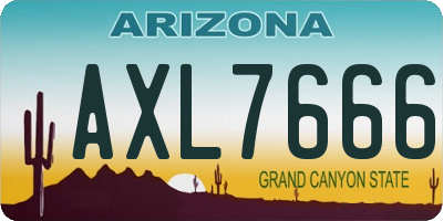 AZ license plate AXL7666