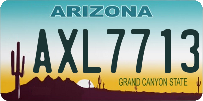 AZ license plate AXL7713