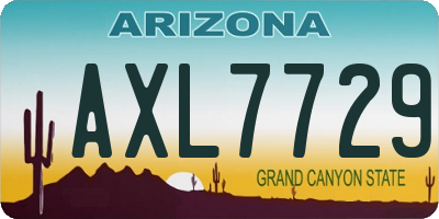 AZ license plate AXL7729