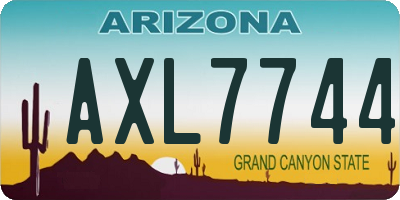 AZ license plate AXL7744