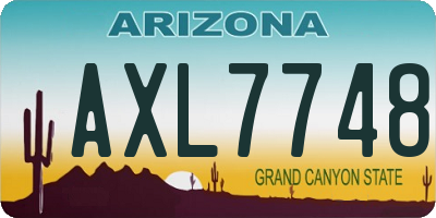 AZ license plate AXL7748
