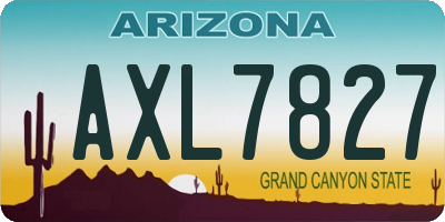 AZ license plate AXL7827