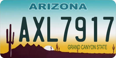 AZ license plate AXL7917