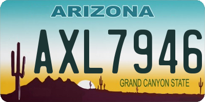 AZ license plate AXL7946
