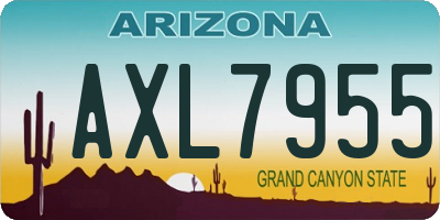 AZ license plate AXL7955