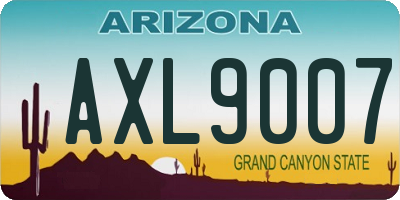 AZ license plate AXL9007