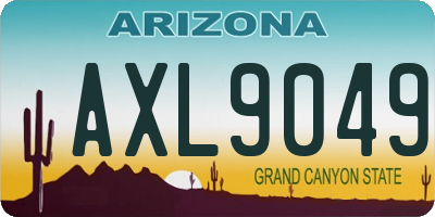 AZ license plate AXL9049