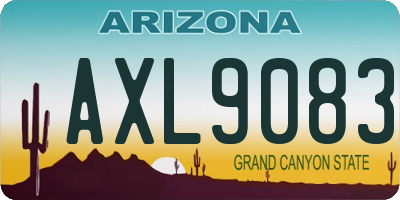 AZ license plate AXL9083