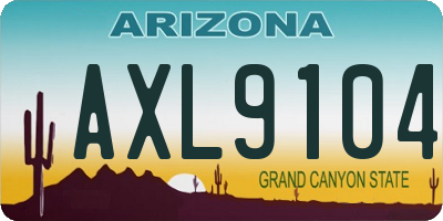 AZ license plate AXL9104