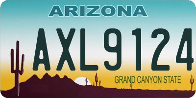 AZ license plate AXL9124