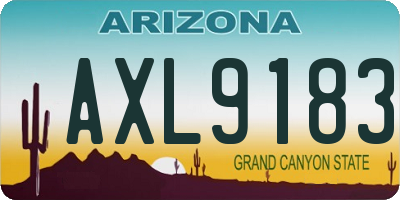 AZ license plate AXL9183