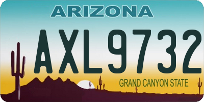 AZ license plate AXL9732