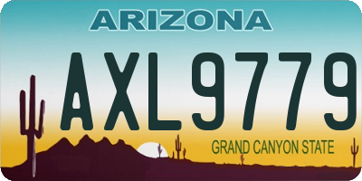 AZ license plate AXL9779
