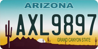 AZ license plate AXL9897