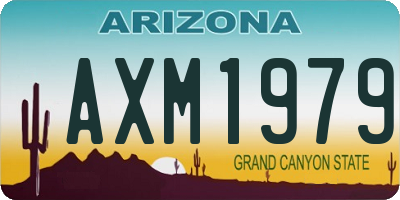 AZ license plate AXM1979