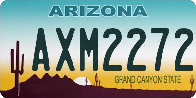 AZ license plate AXM2272