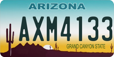 AZ license plate AXM4133