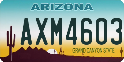 AZ license plate AXM4603