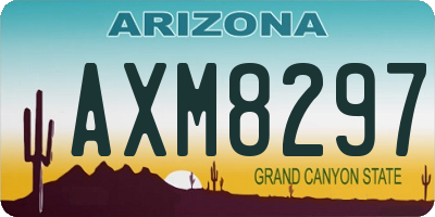 AZ license plate AXM8297
