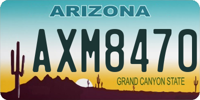 AZ license plate AXM8470