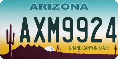 AZ license plate AXM9924