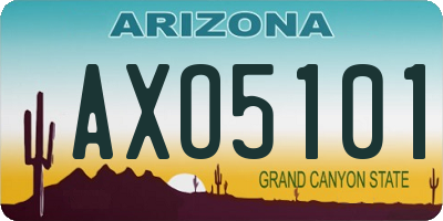 AZ license plate AXO5101