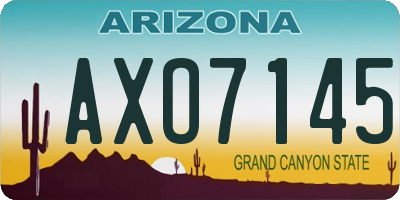 AZ license plate AXO7145