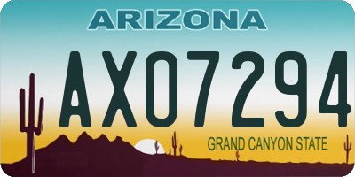 AZ license plate AXO7294