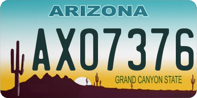 AZ license plate AXO7376