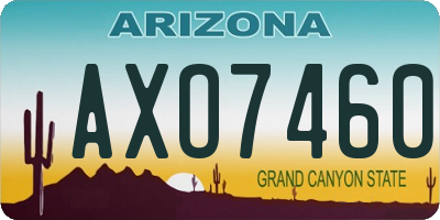 AZ license plate AXO7460