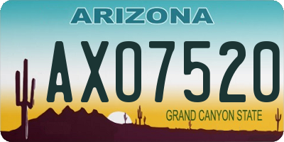AZ license plate AXO7520