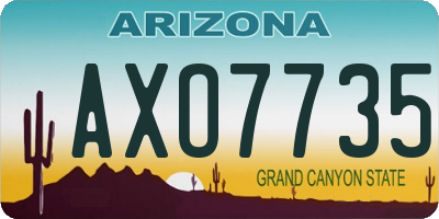 AZ license plate AXO7735
