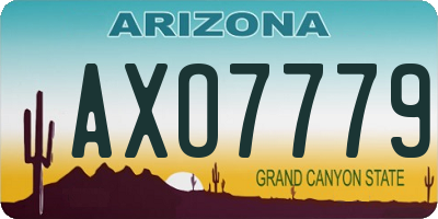 AZ license plate AXO7779