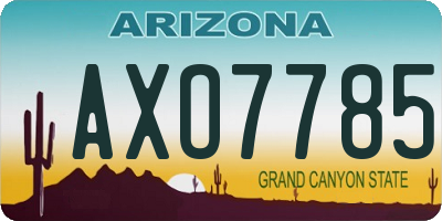 AZ license plate AXO7785