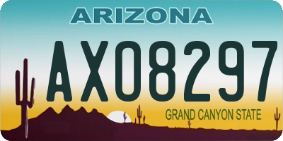 AZ license plate AXO8297