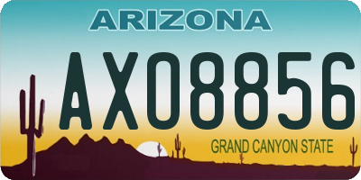 AZ license plate AXO8856